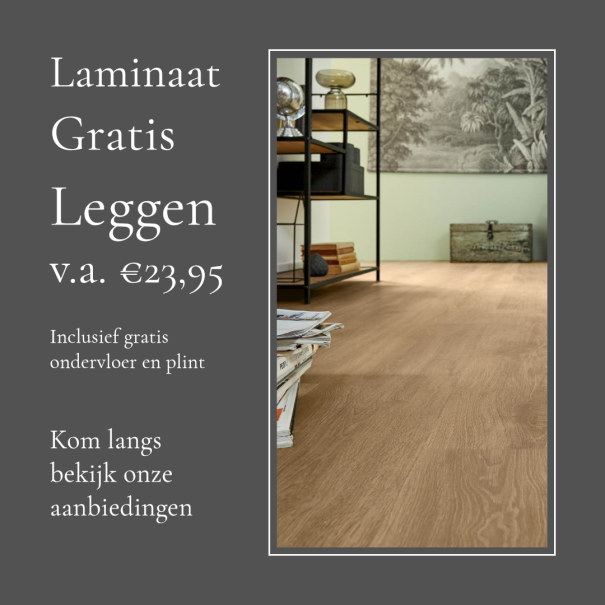 Laminaat inclusief leggen aanbieding